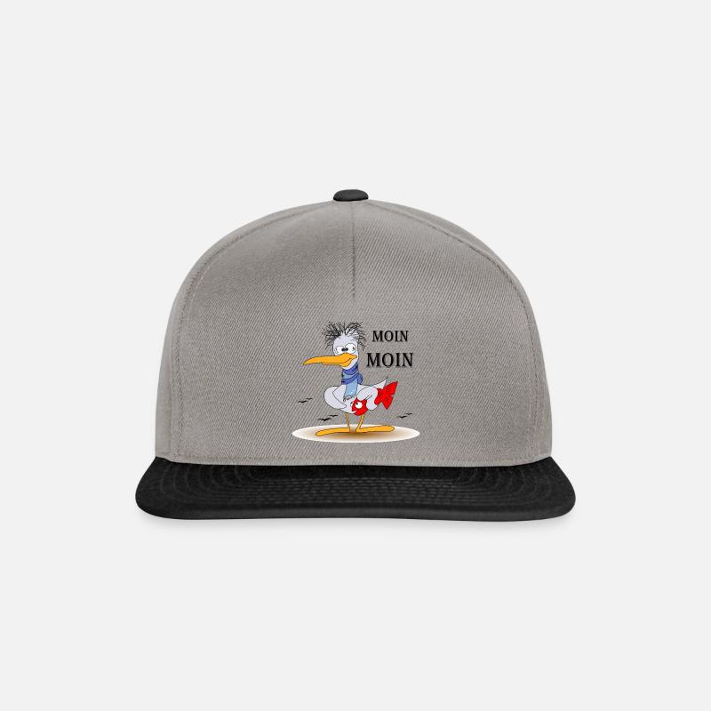 Moin Moin - Casquette snapback - gris graphite/noir