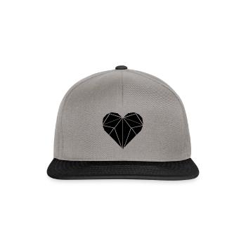Heart heart heart - Snapback Cap - graphite/black - Front