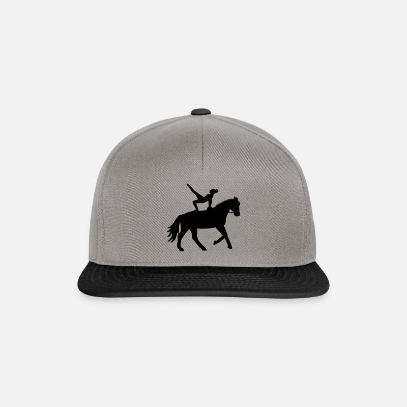 Voltigieren - Pferdesport - Snapback Cap - Graphit/Schwarz