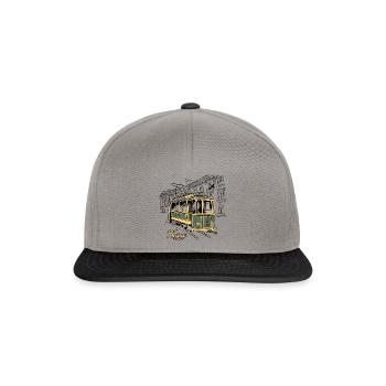 Helsinki Old Tram, Textiles, products - Snapback Cap - graphite/black - Front