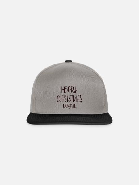 "Merry Christmas everyone" Motiv - Snapback Cap - Graphit/Schwarz