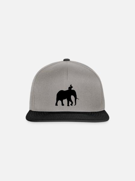 hase elefant - Snapback Cap - Graphit/Schwarz
