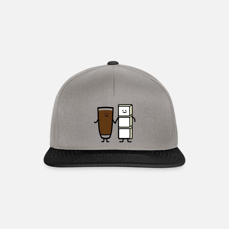 Kakao und weiße Schokolade - Snapback Cap - Graphit/Schwarz