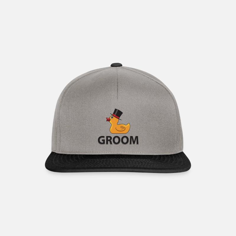 Bräutigam Rubberduck Geschenk - Snapback Cap - Graphit/Schwarz