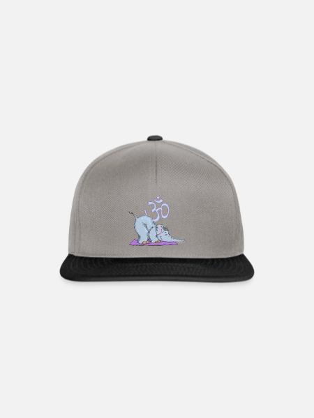 Der Elefant versucht die Vorwärtsbeuge - Snapback Cap - Graphit/Schwarz