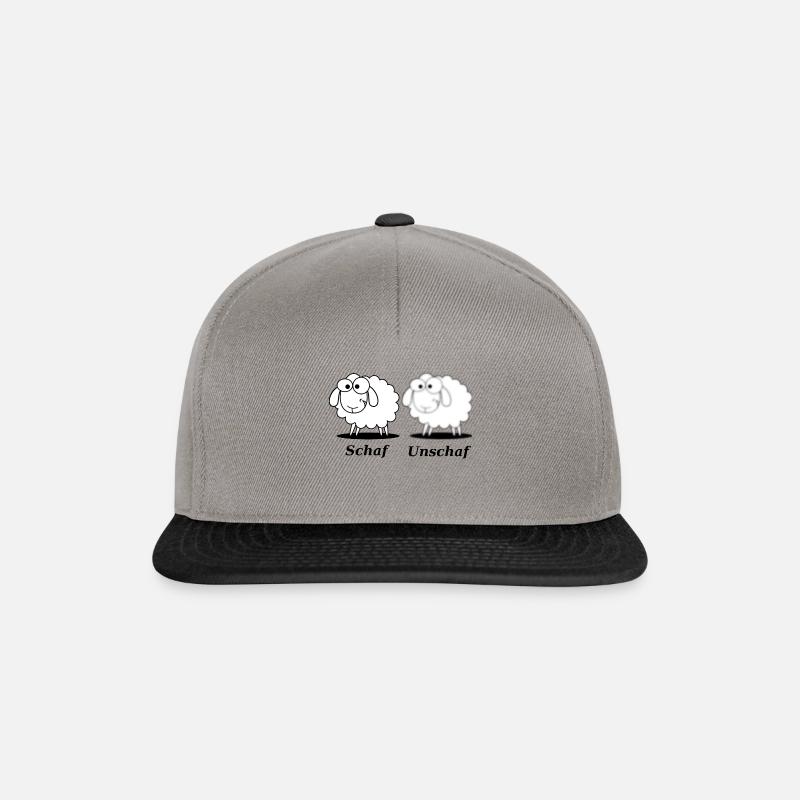 Schaf Unschaf lustiges - Snapback Cap - Graphit/Schwarz