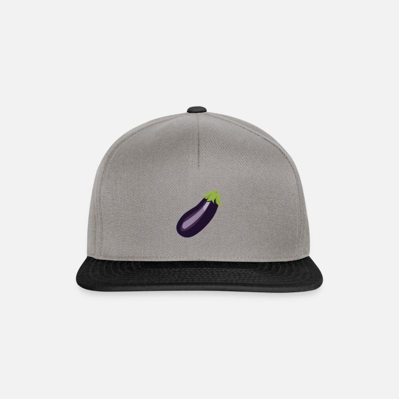 Aubergine - Casquette snapback - gris graphite/noir