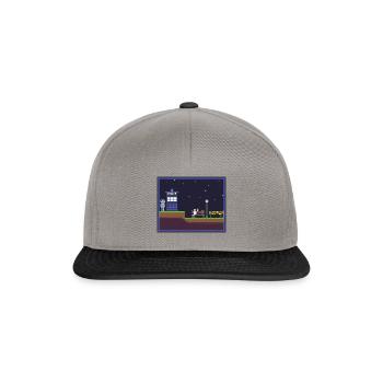 DrWhoShirtPixel - Snapback Cap - Graphit/Schwarz - Vorne