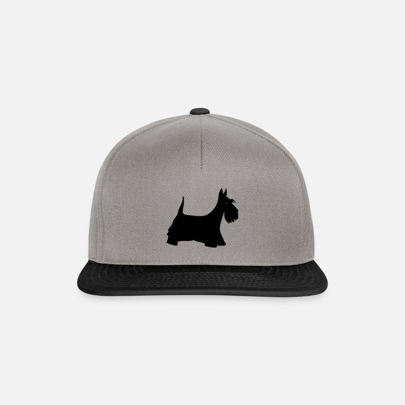 stilisierter schottischer Terrier - Snapback Cap - Graphit/Schwarz
