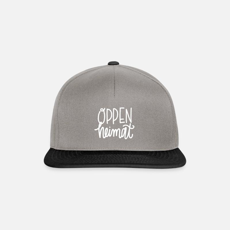 Oppenheimat weiß - Snapback Cap - Graphit/Schwarz