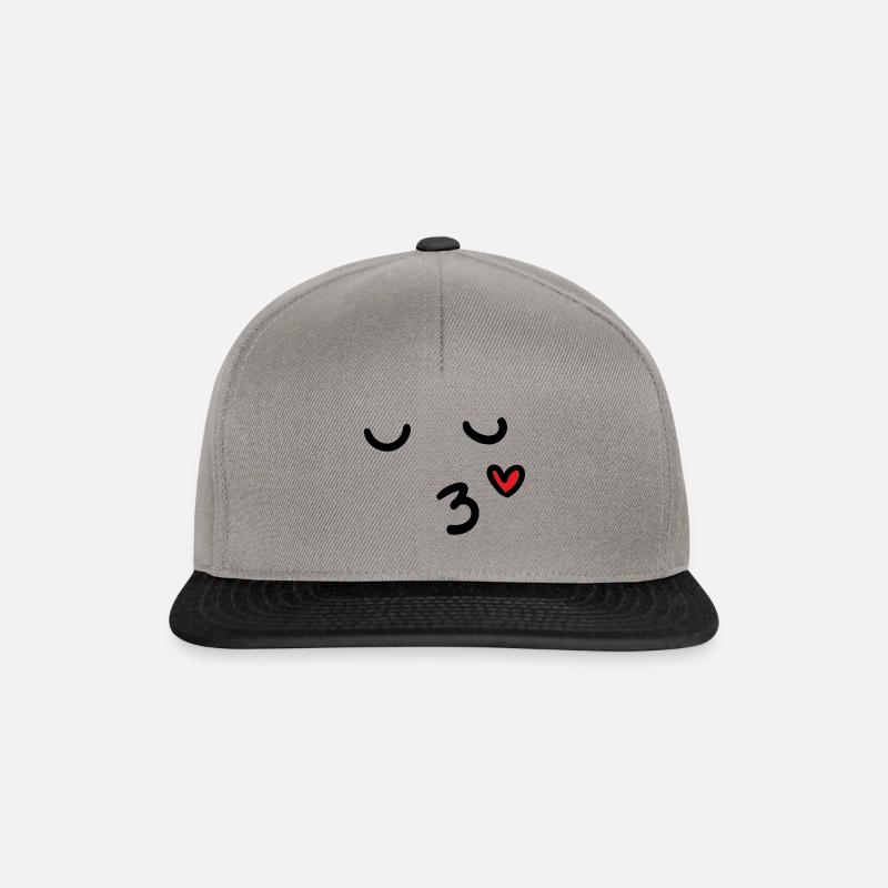Kussgesicht - Snapback Cap - Graphit/Schwarz