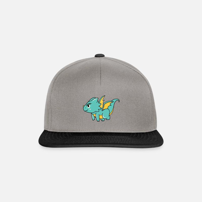 Shio the dragon - Snapback Cap - graphite/black