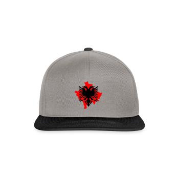 Albanian eagle with 2 heads kosovo albania shirt - Snapback Cap - graphite/black - Front