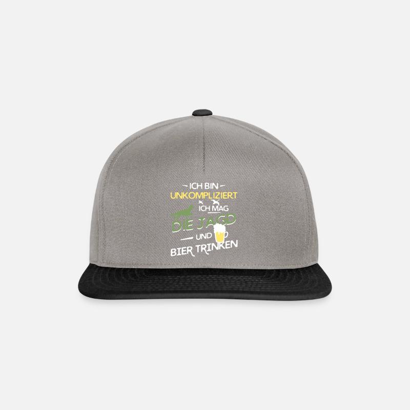 Hunting and drinking beer - Snapback Cap - graphite/black