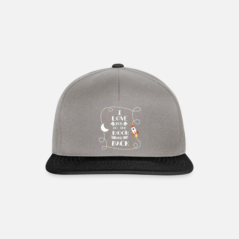 Ich liebe Dich - I love You - Snapback Cap - Graphit/Schwarz