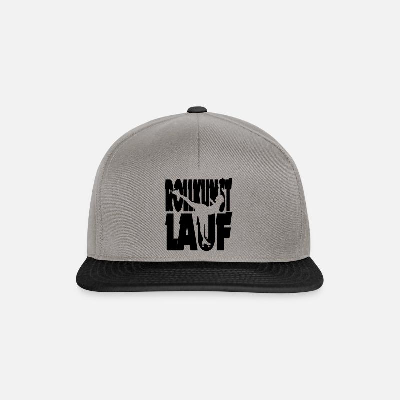 Rollkunstlauf Schnitt 1 - Snapback Cap - Graphit/Schwarz