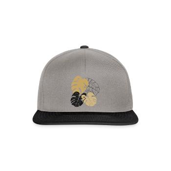 Monstera quitte le dessin au trait - Casquette snapback - gris graphite/noir - Devant