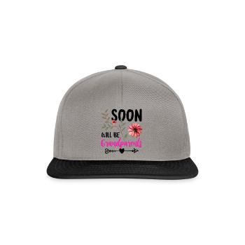 Bald werden wir Oma und Opa, Wir werden Großeltern - Snapback Cap - Graphit/Schwarz - Vorne