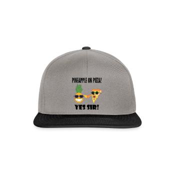 Pizza Chef Ananas Tropische Pizza Hawaii Chef - Snapback Cap - Graphit/Schwarz - Vorne