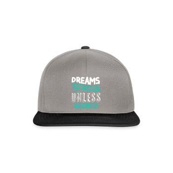 Träume erfüllen sich nur wenn du etas dafür tust - Snapback Cap - Graphit/Schwarz - Vorne