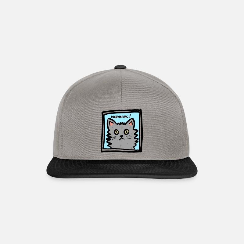 Meowniac! - Snapback Cap - Graphit/Schwarz