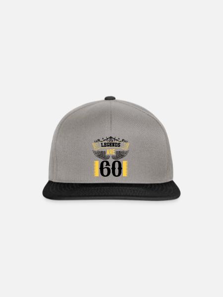 Legenden sind 60 Jahre alt, Geburtstag 60 - Snapback Cap - Graphit/Schwarz