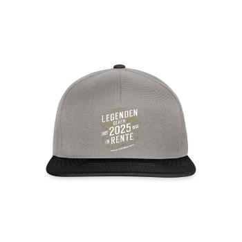 Legenden Gehen 2025 In Rente Limitierte Auflage - Snapback Cap - Graphit/Schwarz - Vorne