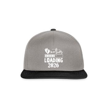 Maman Loading 2026 Grossesse - Casquette snapback - gris graphite/noir - Devant