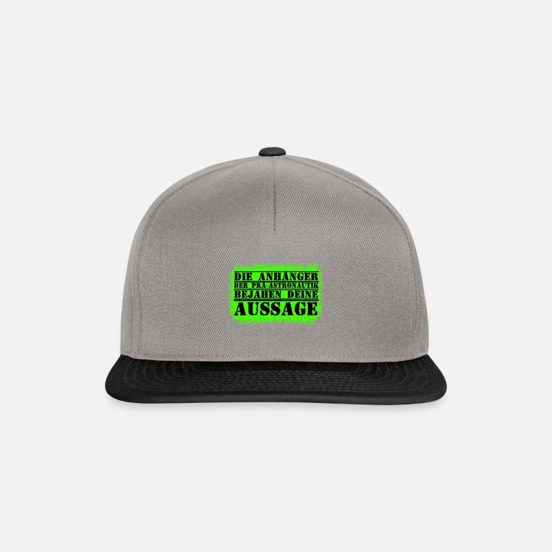 Die Anhaenger der Prae Astronautik - Snapback Cap - Graphit/Schwarz