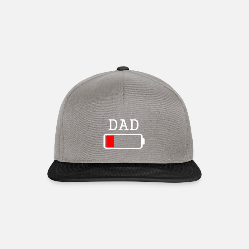 DAD Low Battery Energy T-Shirt BLACK LABELED - Snapback Cap - Graphit/Schwarz