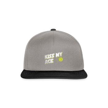 Kiss My Ace Tennis Pun Gift - Snapback Cap - graphite/black - Front