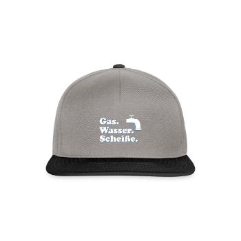 Gas Wasser Scheiße | Klempner - Snapback Cap - Graphit/Schwarz - Vorne