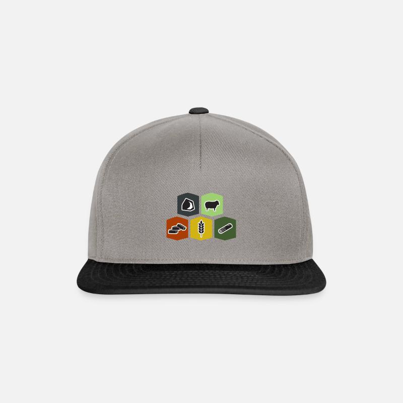 Funny Board Game Sheep Brick - Snapback Cap - Graphit/Schwarz