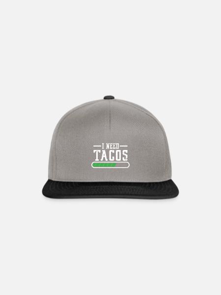 Funny I Needed Tacos - Snapback Cap - Graphit/Schwarz