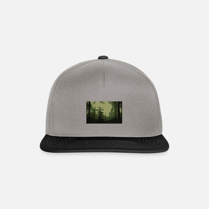 Green Forest - Snapback Cap - Graphit/Schwarz