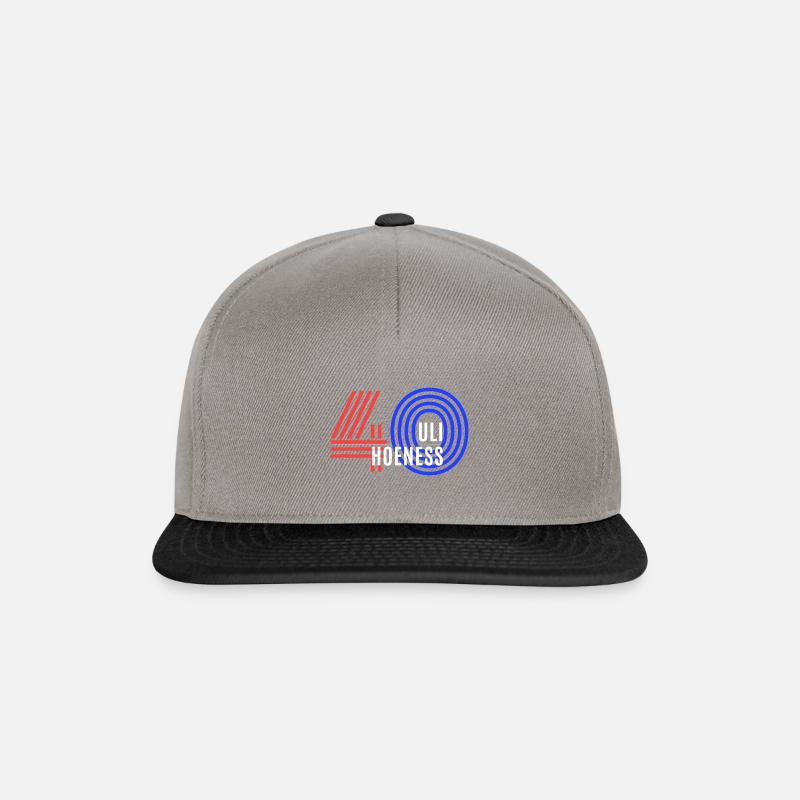 Uli Hoeness 40 ans - Casquette snapback - gris graphite/noir