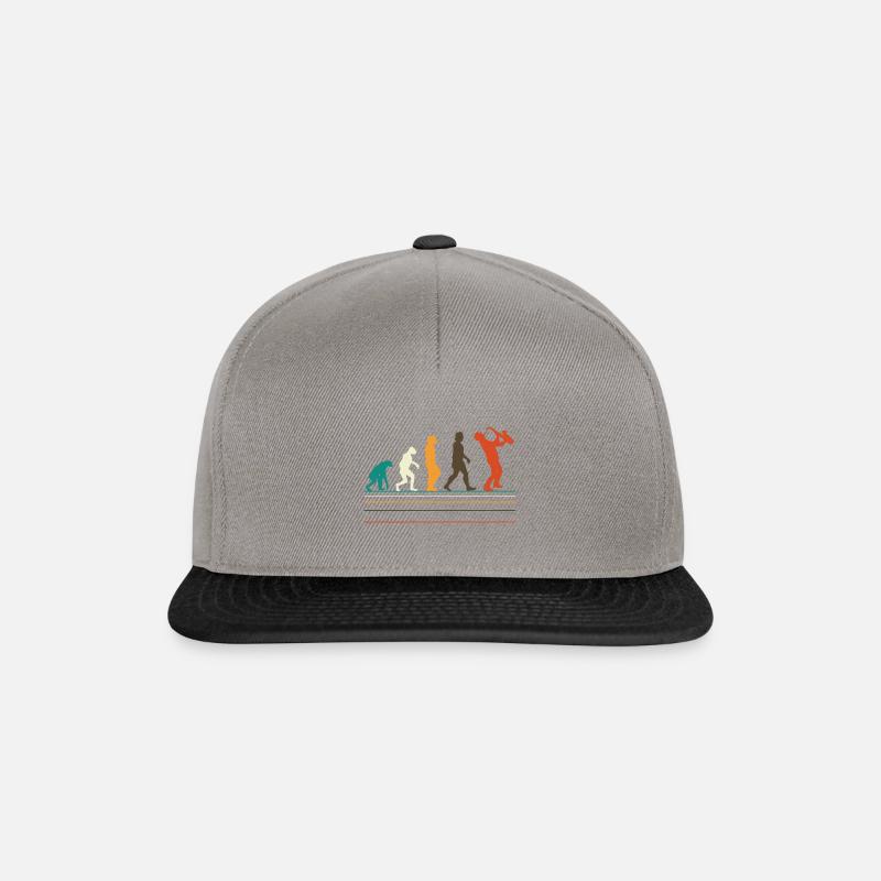 Human Evolution Saxophone - Snapback Cap - Graphit/Schwarz