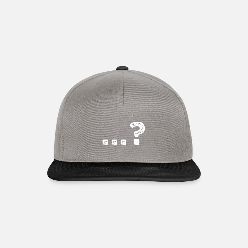 Frage Fragezeichen Interpretation ...? - Snapback Cap - Graphit/Schwarz