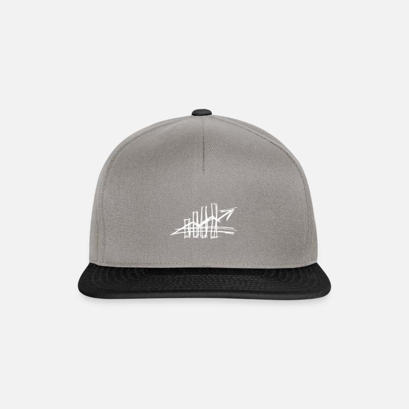 Börse in weiß - Snapback Cap - Graphit/Schwarz