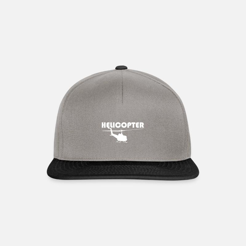 hélicoptère - Casquette snapback - gris graphite/noir