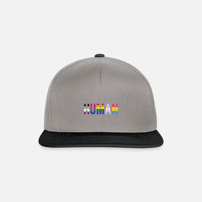 HUMAN - Snapback Cap - Graphit/Schwarz