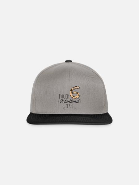 Endlich 6 Schulkind yeah - Snapback Cap - Graphit/Schwarz