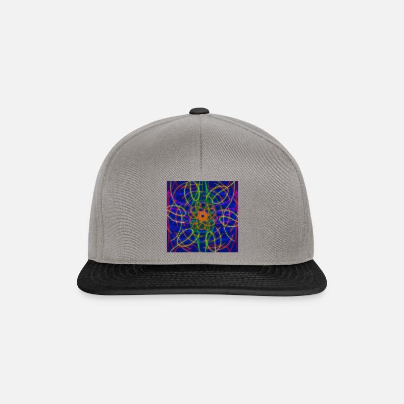 Fleur colorée abstraite - Casquette snapback - gris graphite/noir