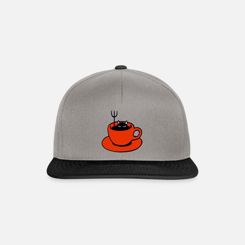 Kaffeeteufel rot - Snapback Cap - Graphit/Schwarz