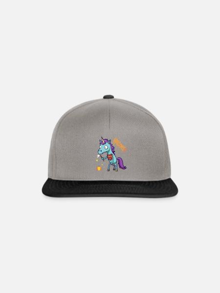 ein häßliches einhorn während halloween - Snapback Cap - Graphit/Schwarz