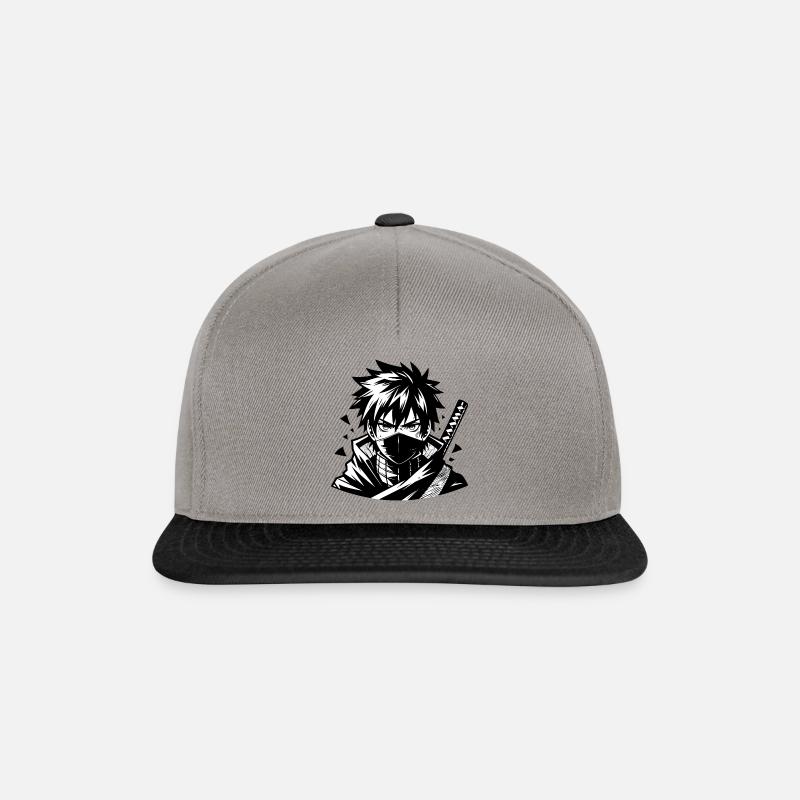 Manga Style Ninja - Snapback Cap - Graphit/Schwarz
