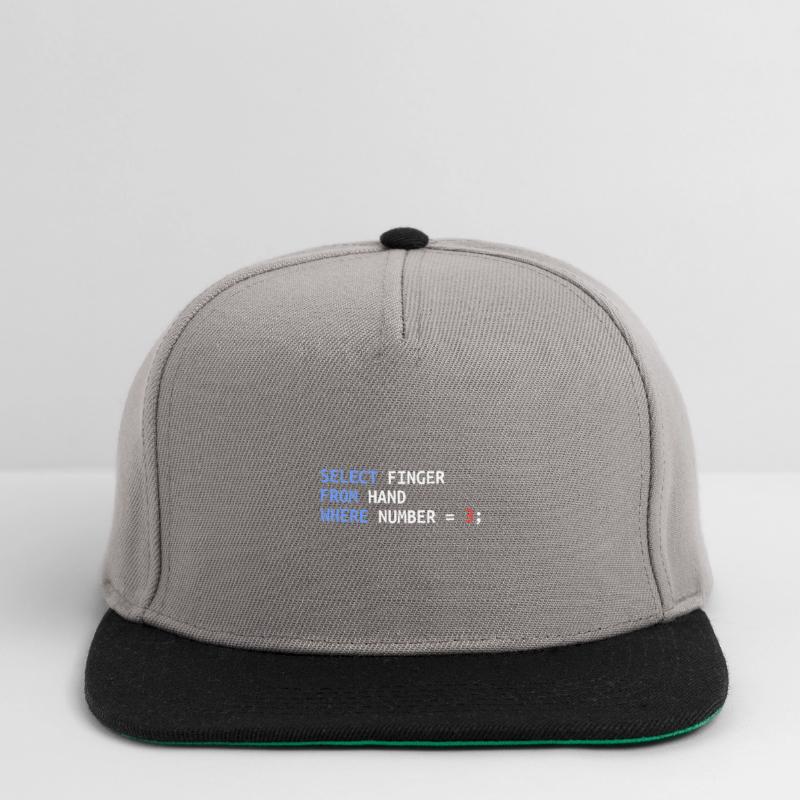 Middle Finger Select SQL Developer Funny Gift Snapback Cap