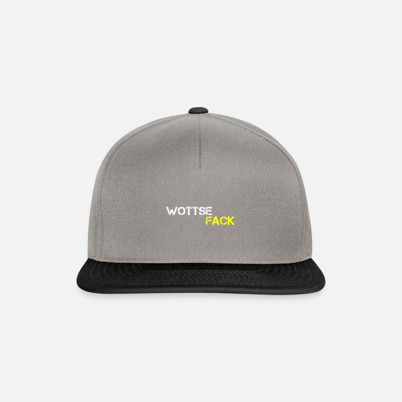 Lustige Sprüche Wottsefack Denglisch - Snapback Cap - Graphit/Schwarz