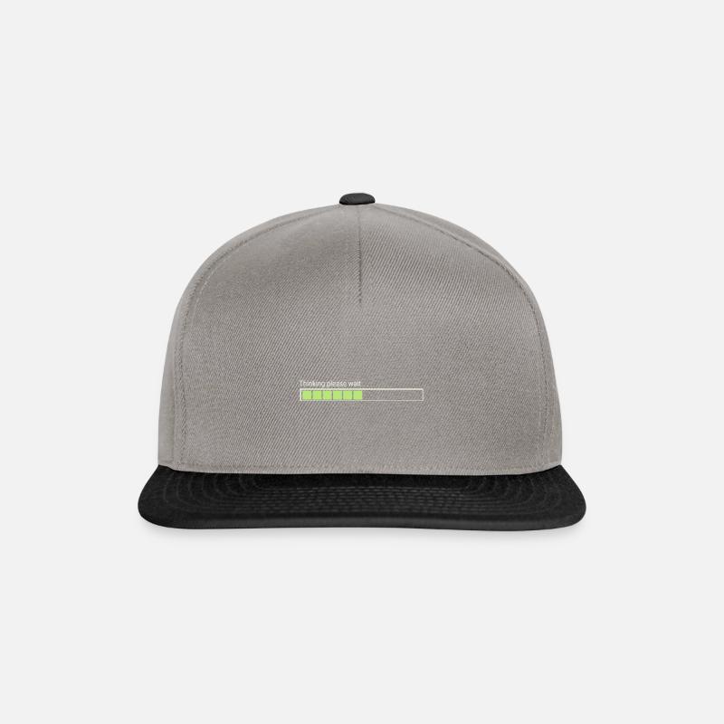 Thinking please wait . . . - Snapback Cap - Graphit/Schwarz