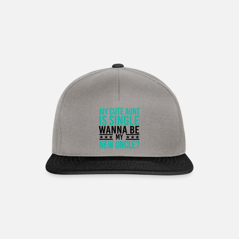 Meine Tante ist single. Willst du mein Onkel sein? - Snapback Cap - Graphit/Schwarz